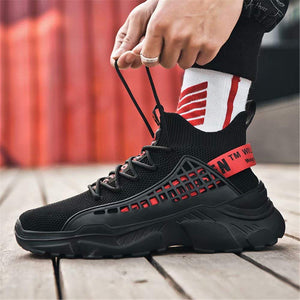 FUSHITON Chaussure Homme Sneakers Baskets Montante Mode Chaussures de Course Marche Hautes Décontractées Sport - fitnessterapy