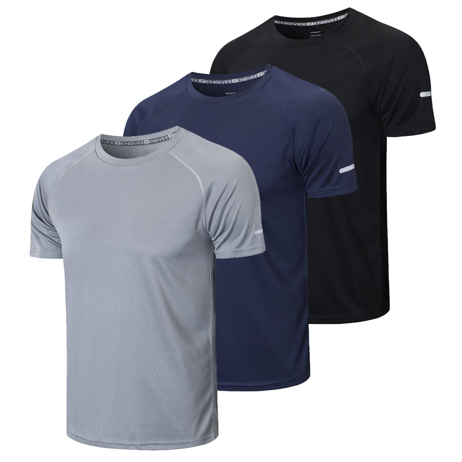 Gaiatiger 3 Pack T-Shirt Homme Tee Shirt Sport Homme Manche Courte Séchage Rapide Respirant Baselayer Haut Running Fitness Gym - fitnessterapy