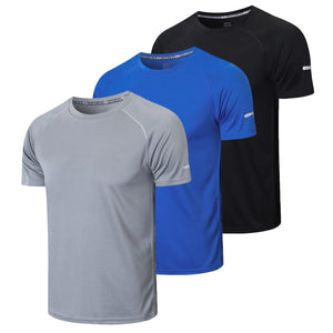 Gaiatiger 3 Pack T-Shirt Homme Tee Shirt Sport Homme Manche Courte Séchage Rapide Respirant Baselayer Haut Running Fitness Gym - fitnessterapy