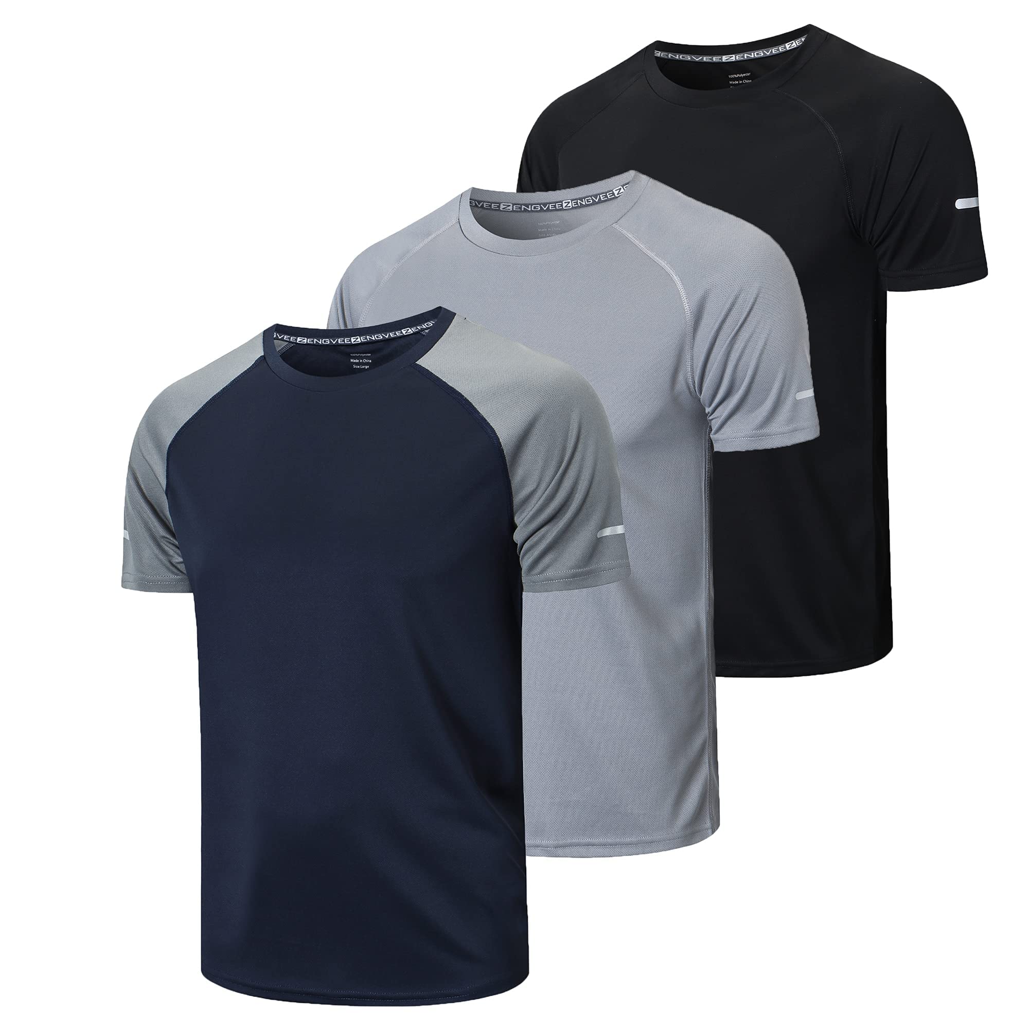 Gaiatiger 3 Pack T-Shirt Homme Tee Shirt Sport Homme Manche Courte Séchage Rapide Respirant Baselayer Haut Running Fitness Gym - fitnessterapy