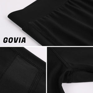 GoVIA Legging pour Femme Pantalon de Course à Pied Pantalon de Sport Respirant Pantalon de Yoga Fitness Taille Haute Long Rayures 4106 - fitnessterapy