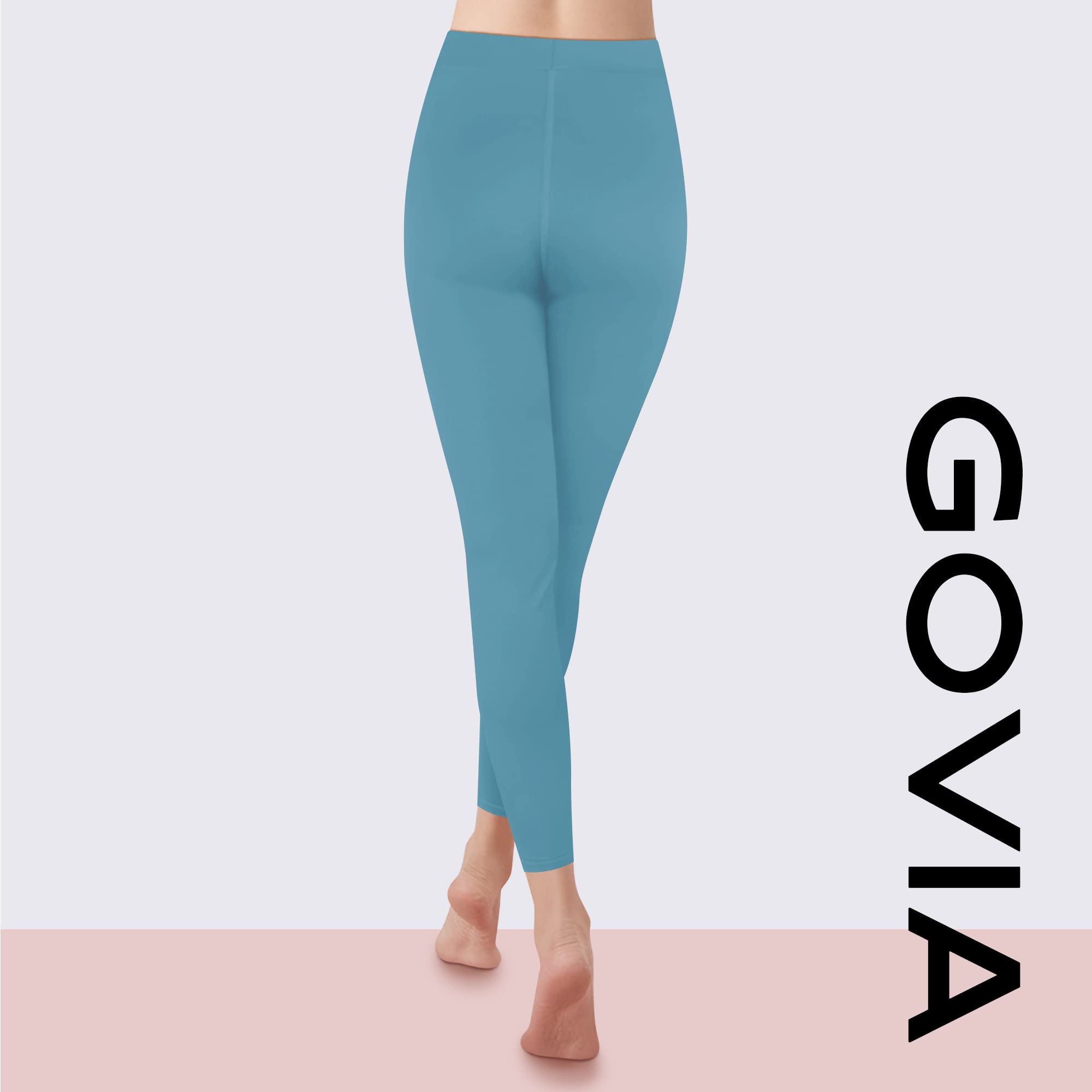 GoVIA Legging pour Femme Pantalon de Course à Pied Pantalon de Sport Respirant Pantalon de Yoga Fitness Taille Haute Long Rayures 4106 - fitnessterapy