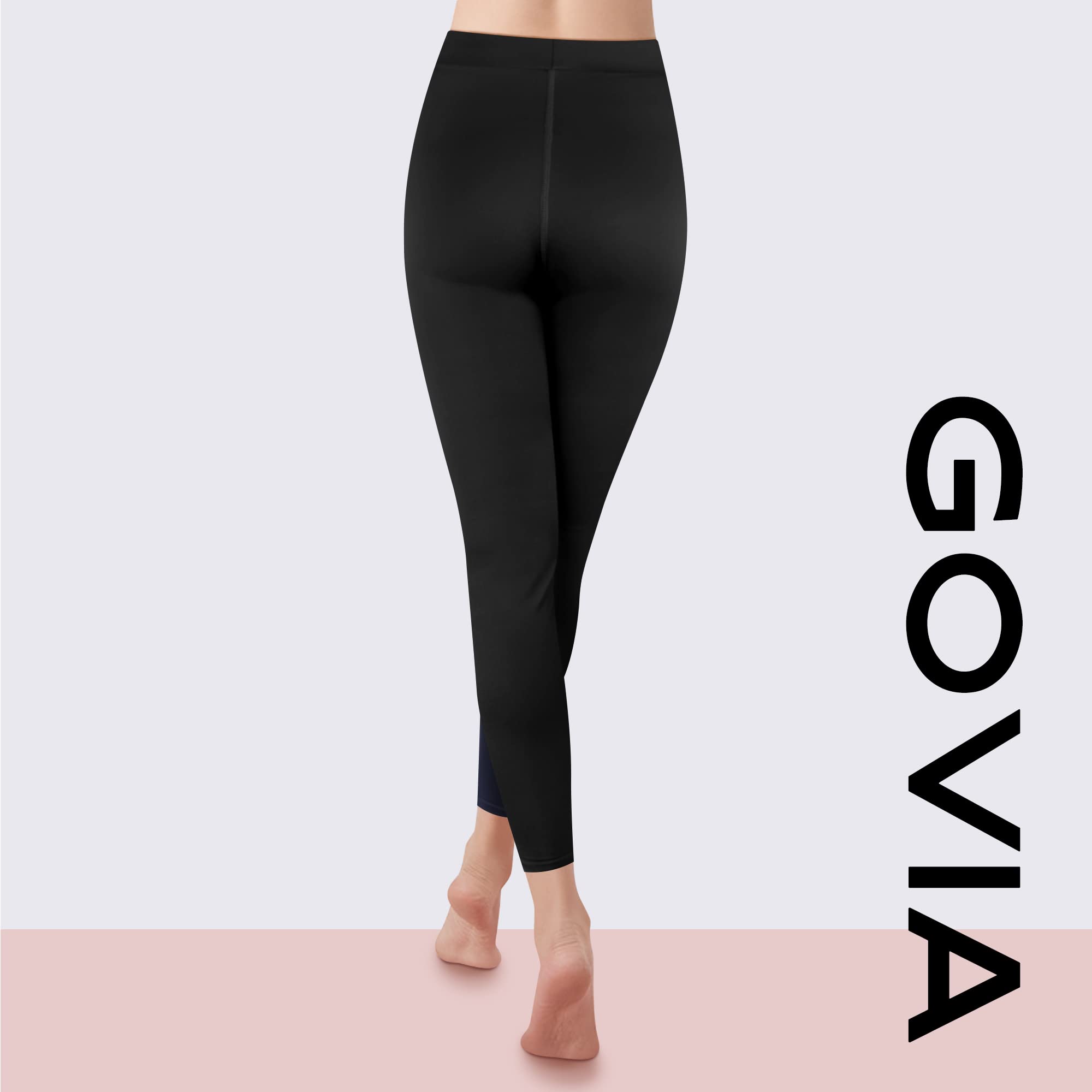 GoVIA Legging pour Femme Pantalon de Course à Pied Pantalon de Sport Respirant Pantalon de Yoga Fitness Taille Haute Long Rayures 4106 - fitnessterapy