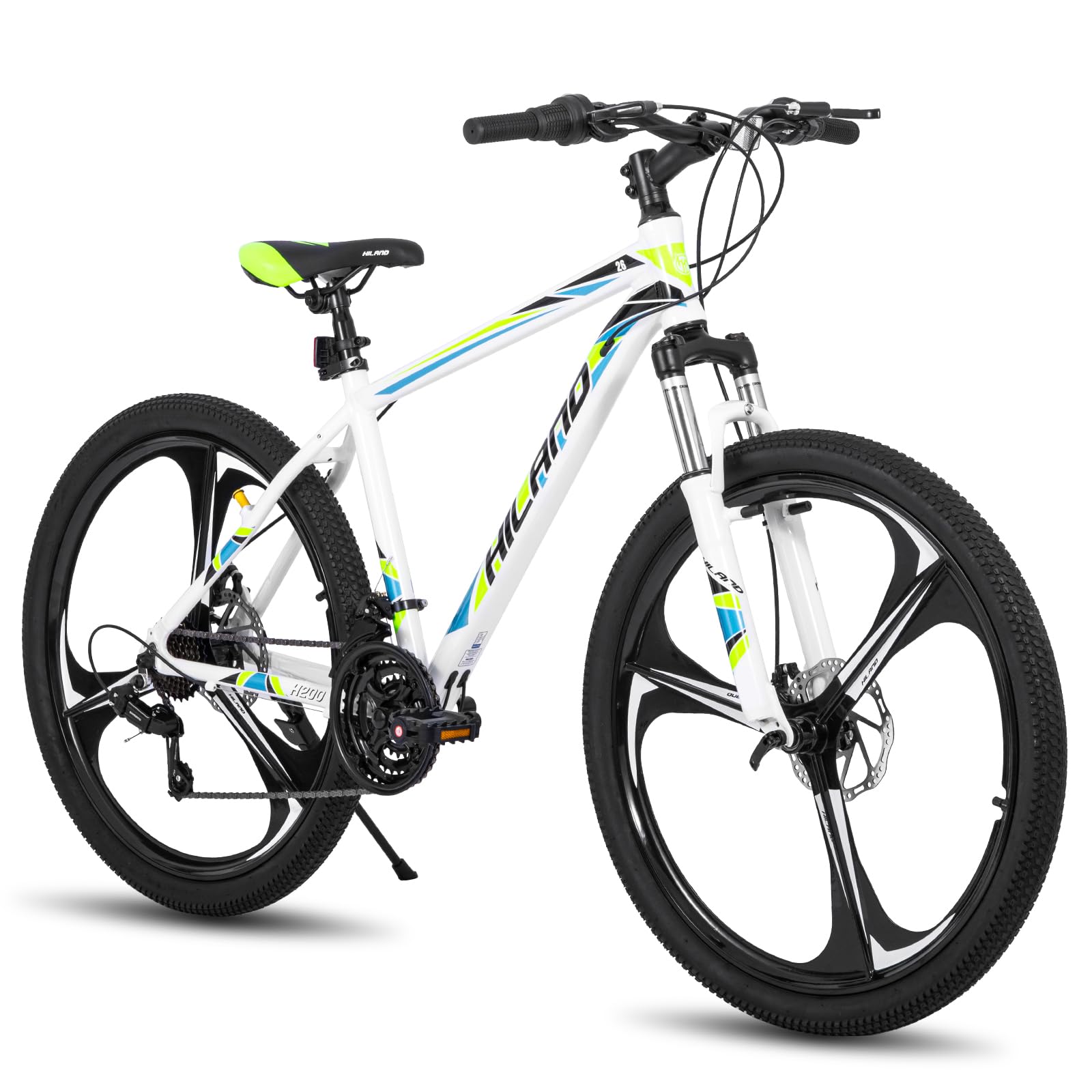 Hiland VTT 3/6 rayons, 21 vitesses, cadre en aluminium, roues de 26 pouces, frein à disque pour homme, femme, vélo VTT pour homme, plusieurs couleurs - fitnessterapy