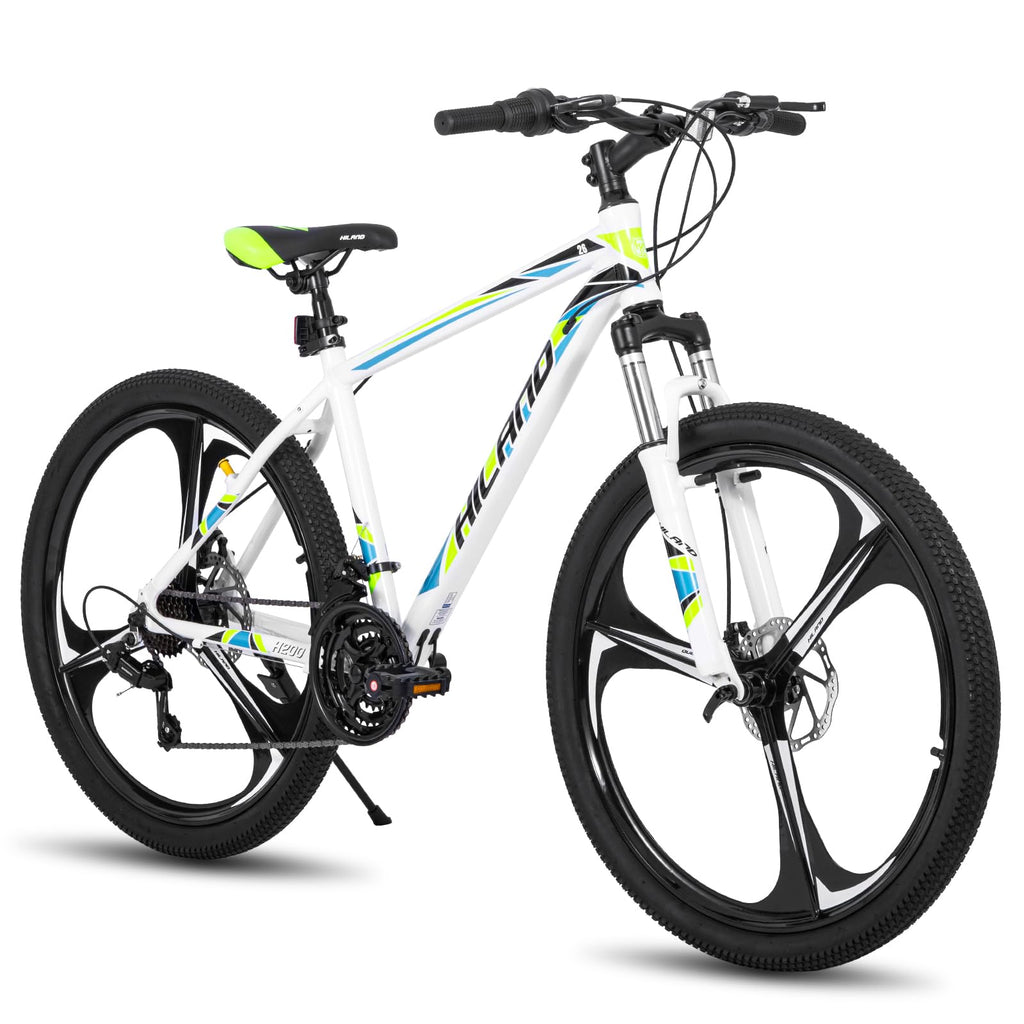 Hiland VTT 3/6 rayons, 21 vitesses, cadre en aluminium, roues de 26 pouces, frein à disque pour homme, femme, vélo VTT pour homme, plusieurs couleurs - fitnessterapy
