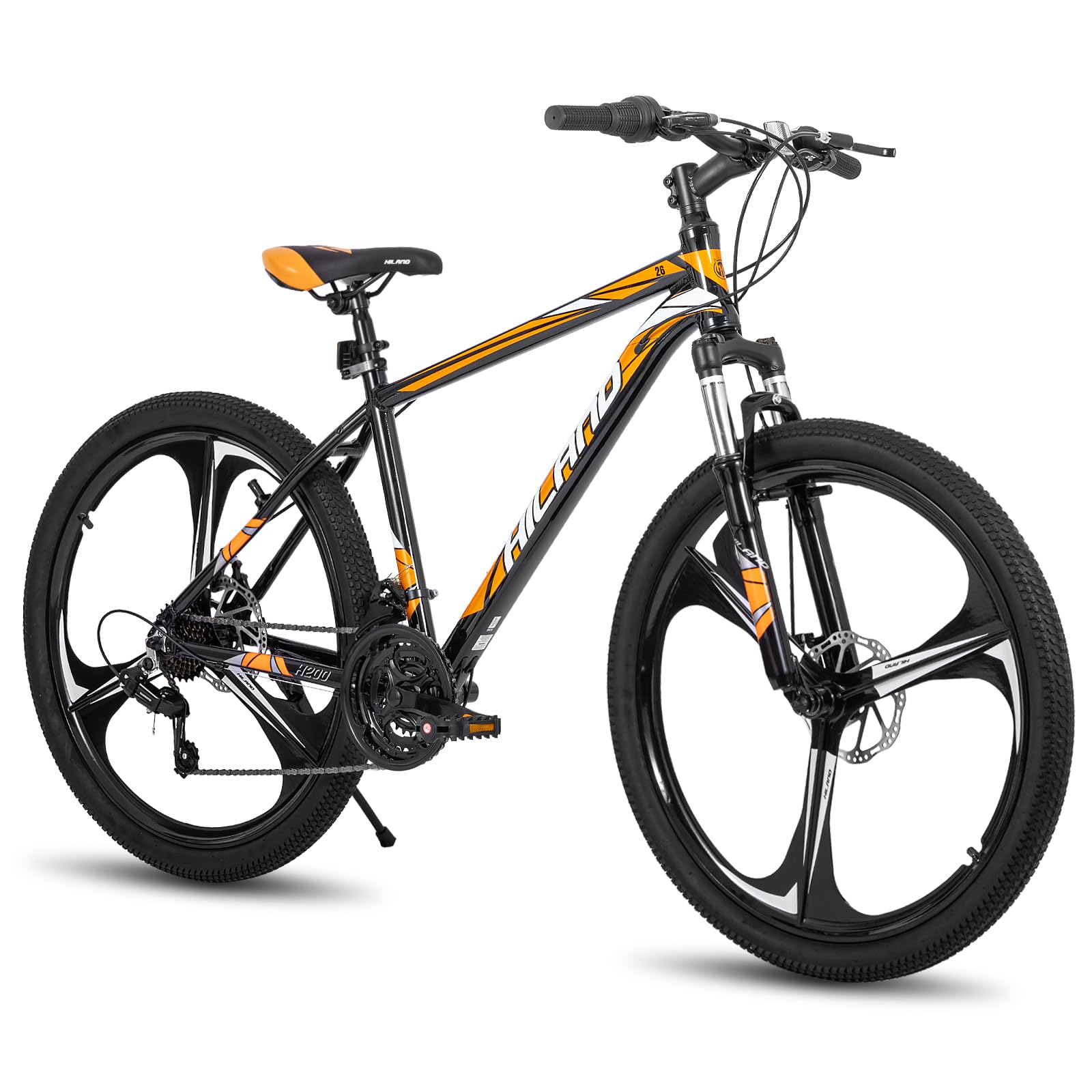 Hiland VTT 3/6 rayons, 21 vitesses, cadre en aluminium, roues de 26 pouces, frein à disque pour homme, femme, vélo VTT pour homme, plusieurs couleurs - fitnessterapy