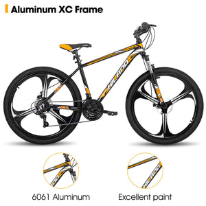 Hiland VTT 3/6 rayons, 21 vitesses, cadre en aluminium, roues de 26 pouces, frein à disque pour homme, femme, vélo VTT pour homme, plusieurs couleurs - fitnessterapy