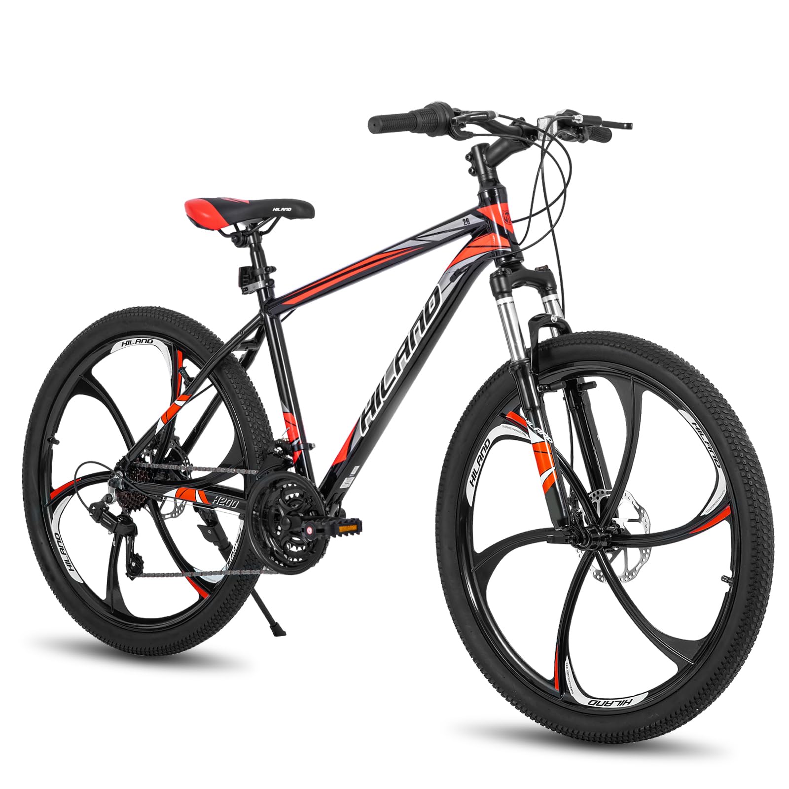 Hiland VTT 3/6 rayons, 21 vitesses, cadre en aluminium, roues de 26 pouces, frein à disque pour homme, femme, vélo VTT pour homme, plusieurs couleurs - fitnessterapy