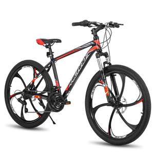 Hiland VTT 3/6 rayons, 21 vitesses, cadre en aluminium, roues de 26 pouces, frein à disque pour homme, femme, vélo VTT pour homme, plusieurs couleurs - fitnessterapy