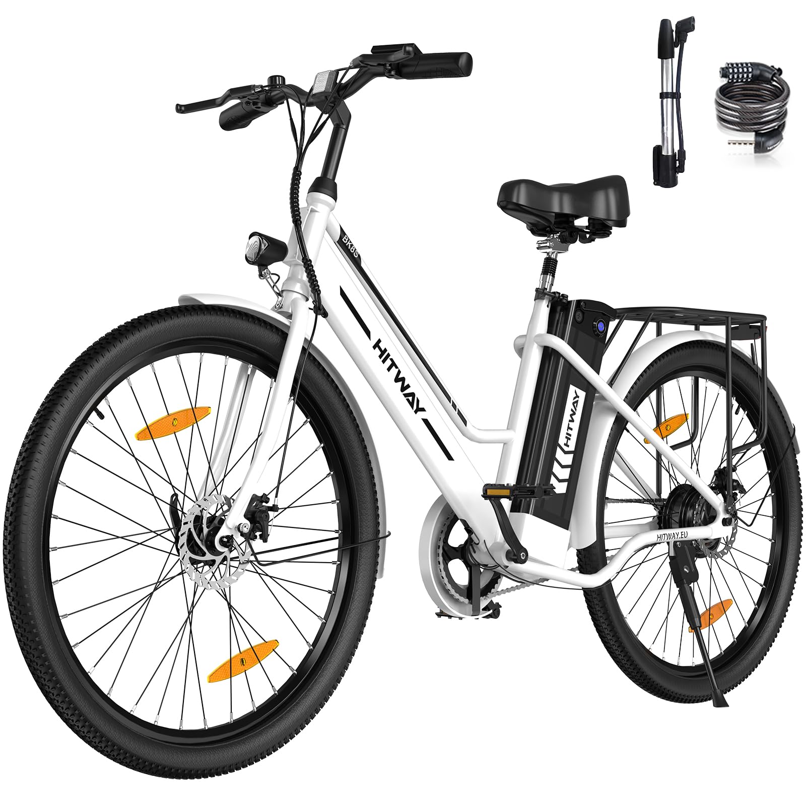 HITWAY Vélo Électrique 26 Pouces Vélo Électrique Femme et Homme,Moteur 250W,Batterie 36V/8,4Ah,Max 25km/h,Pédalage Assisté,Autonomie 35 - 70km,Adulte Unisexe - fitnessterapy