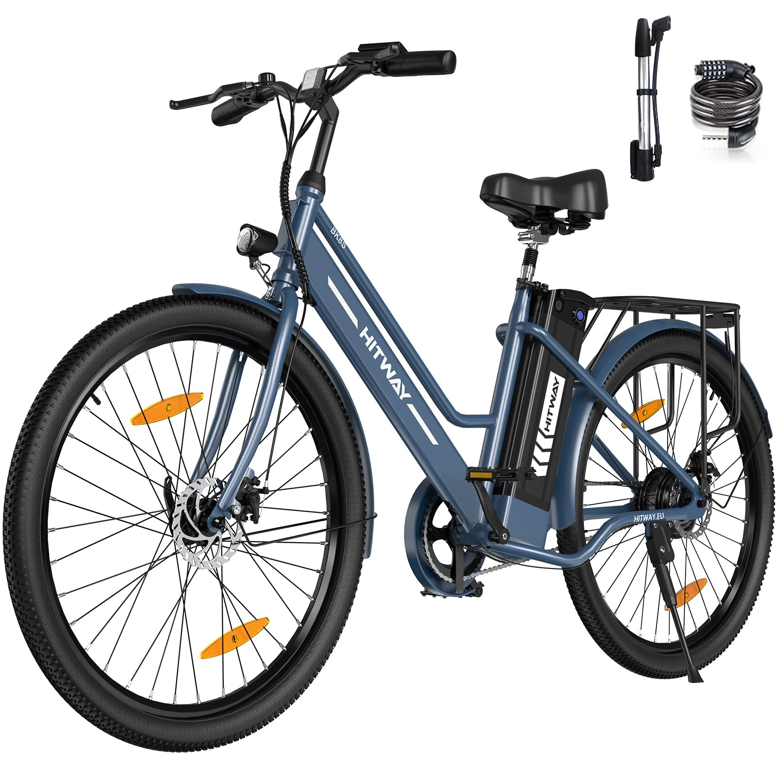 HITWAY Vélo Électrique 26 Pouces Vélo Électrique Femme et Homme,Moteur 250W,Batterie 36V/8,4Ah,Max 25km/h,Pédalage Assisté,Autonomie 35 - 70km,Adulte Unisexe - fitnessterapy