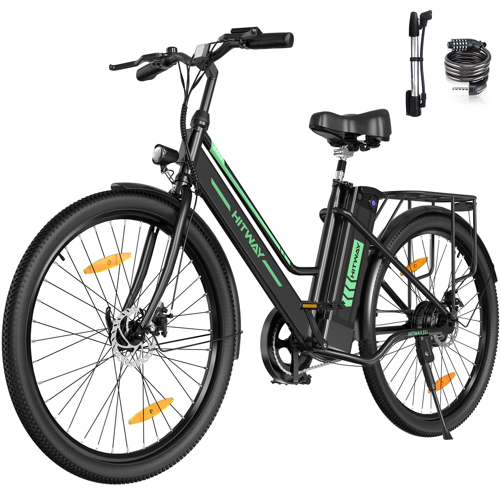 HITWAY Vélo Électrique 26 Pouces Vélo Électrique Femme et Homme,Moteur 250W,Batterie 36V/8,4Ah,Max 25km/h,Pédalage Assisté,Autonomie 35 - 70km,Adulte Unisexe - fitnessterapy