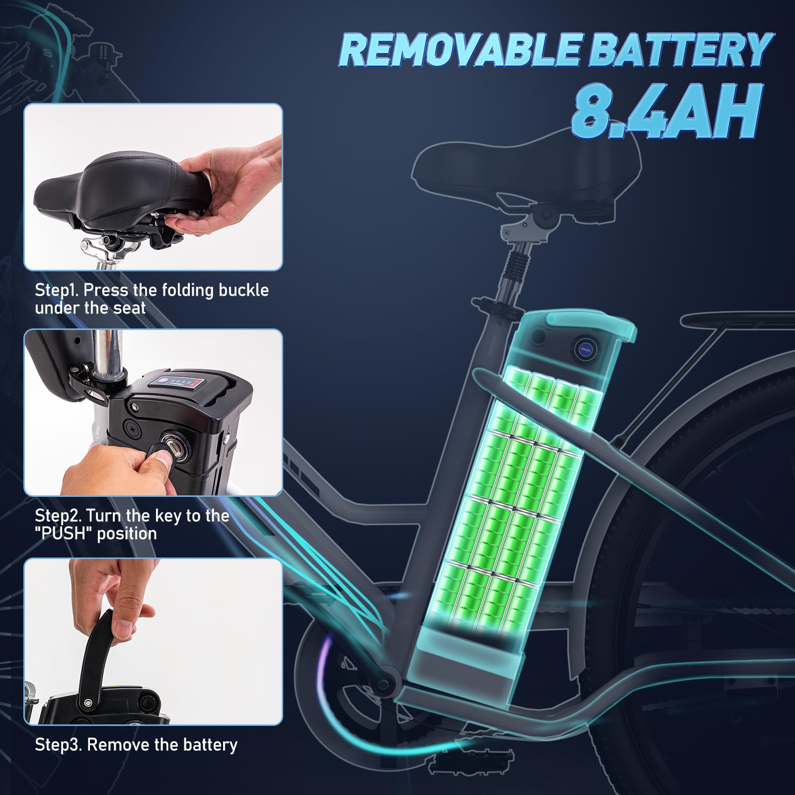 HITWAY Vélo Électrique 26 Pouces Vélo Électrique Femme et Homme,Moteur 250W,Batterie 36V/8,4Ah,Max 25km/h,Pédalage Assisté,Autonomie 35 - 70km,Adulte Unisexe - fitnessterapy