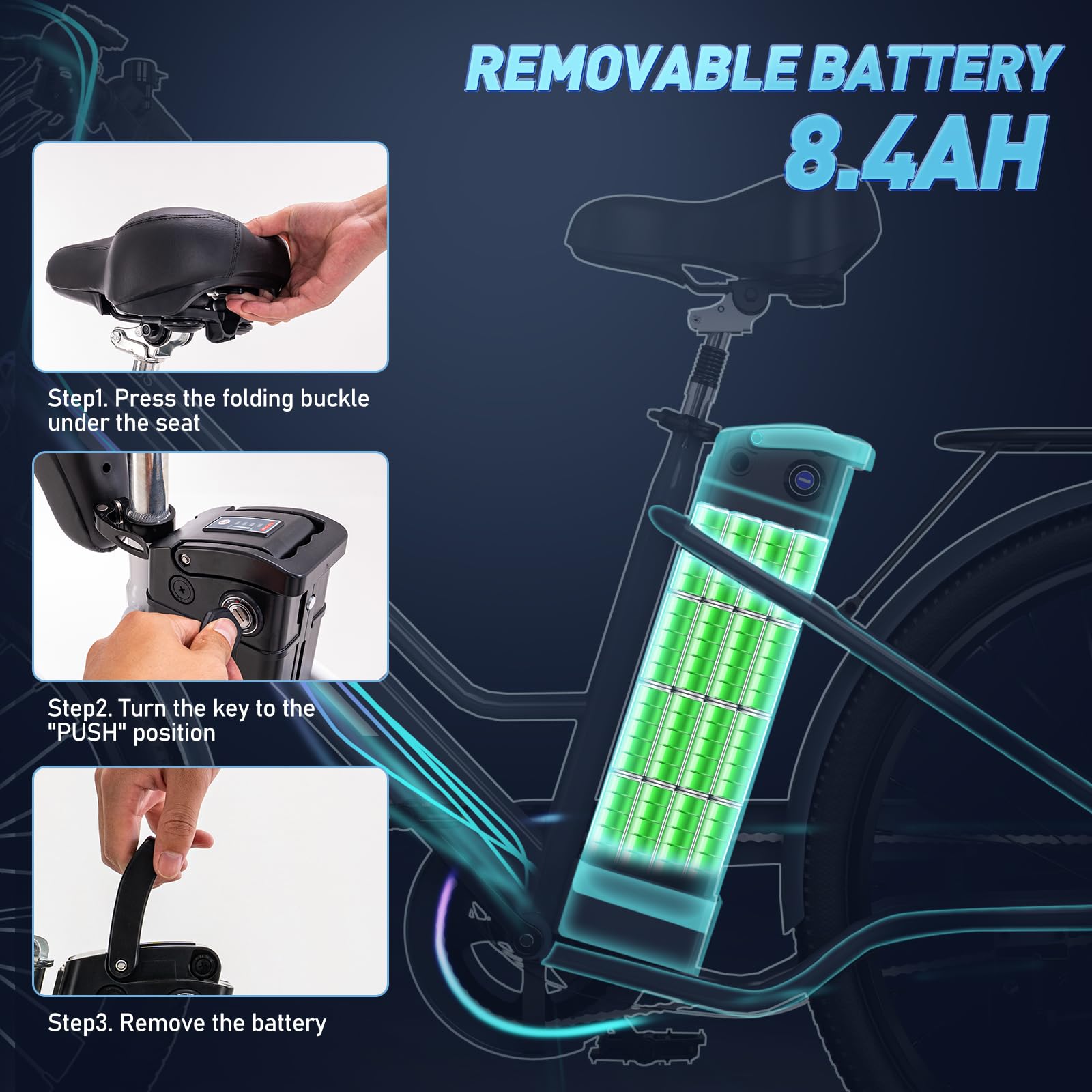 HITWAY Vélo Électrique 26 Pouces Vélo Électrique Femme et Homme,Moteur 250W,Batterie 36V/8,4Ah,Max 25km/h,Pédalage Assisté,Autonomie 35 - 70km,Adulte Unisexe - fitnessterapy