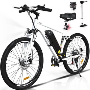 HITWAY Vélo Électrique, VTT Électrique avec Batterie au Lithium Amovible 36V12Ah, Ville E - Bike avec 7 Vitesses, Moteur 250W, Autonomie 35 - 90km pour Adulte - fitnessterapy