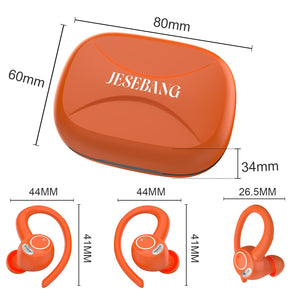 Jesebang Ecouteurs Bluetooth sans Fil Sport, 2024 Écouteur Bluetooth 5.3 HiFi Stéréo, Ecouteurs sans Fil avec ENC Mic, Oreillette Bluetooth Running IP7 Étanche, 40H Casque Bluetooth Écran LED, Noir - fitnessterapy