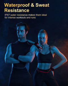Jesebang Ecouteurs Bluetooth sans Fil Sport, 2024 Écouteur Bluetooth 5.3 HiFi Stéréo, Ecouteurs sans Fil avec ENC Mic, Oreillette Bluetooth Running IP7 Étanche, 40H Casque Bluetooth Écran LED, Noir - fitnessterapy