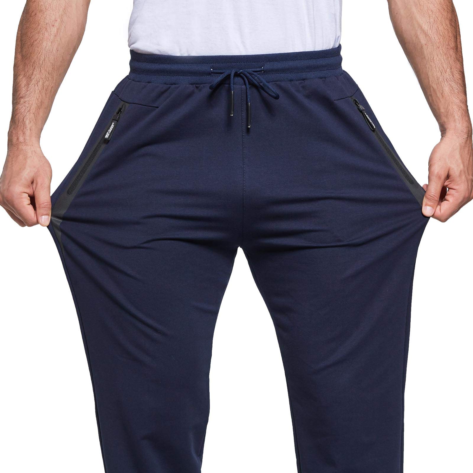 JustSun Jogging Homme Survetement Pantalons de Sport Coton Training Sportswear - fitnessterapy