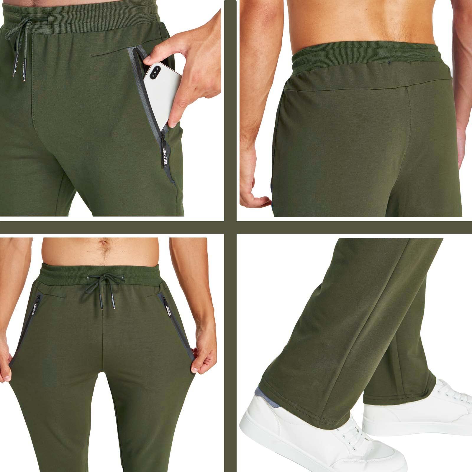 JustSun Jogging Homme Survetement Pantalons de Sport Coton Training Sportswear - fitnessterapy