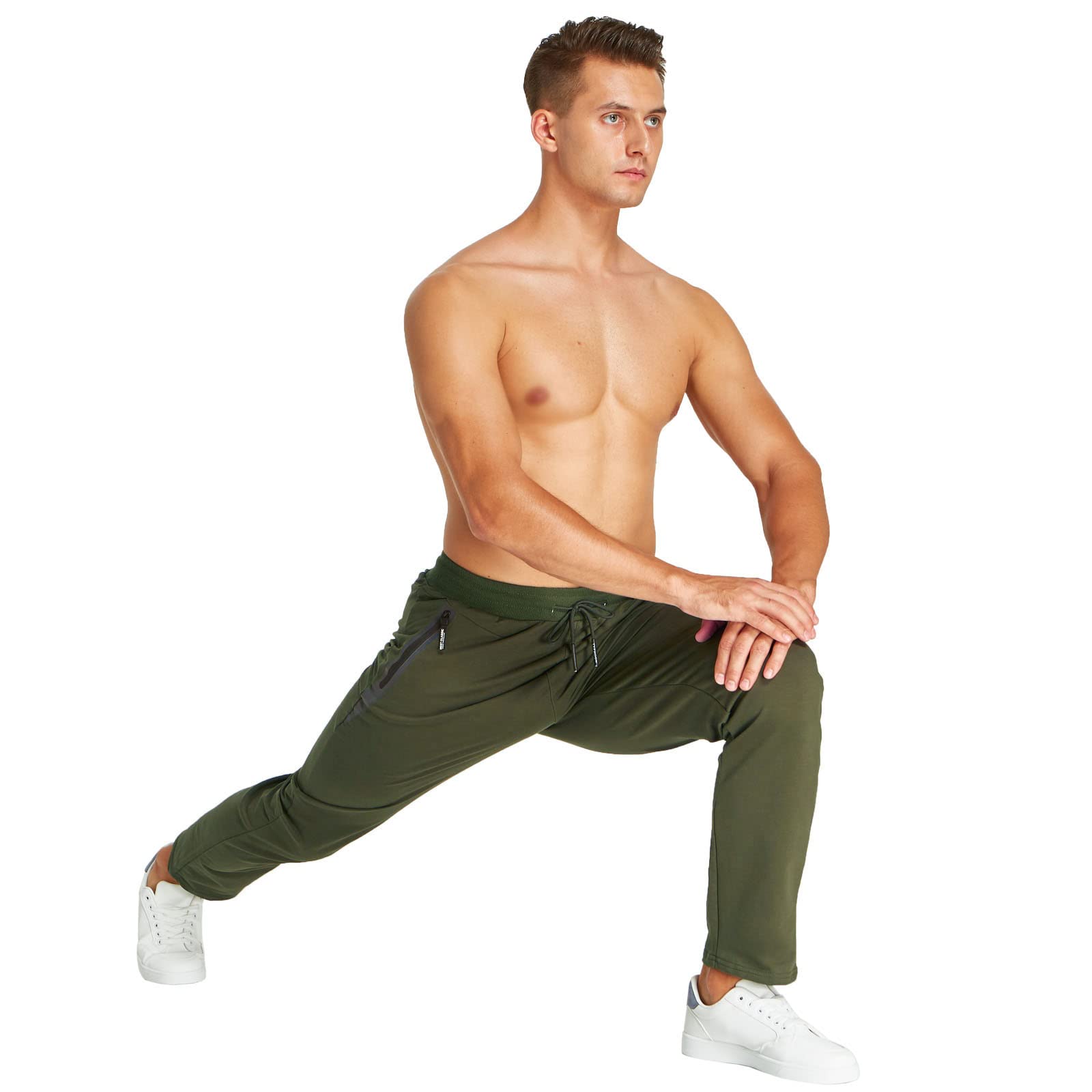 JustSun Jogging Homme Survetement Pantalons de Sport Coton Training Sportswear - fitnessterapy