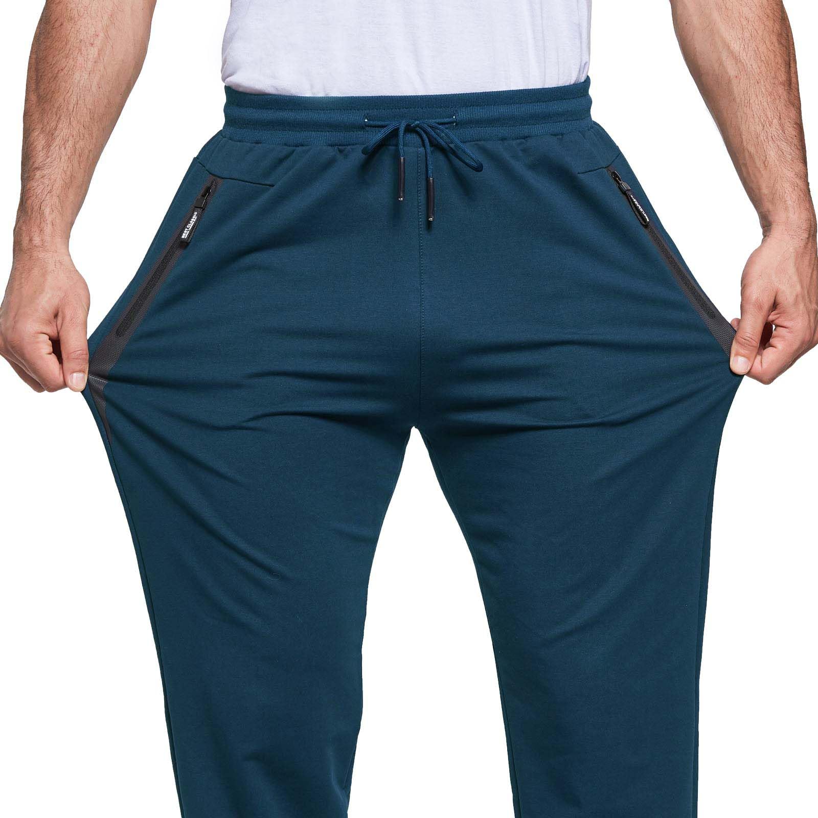 JustSun Jogging Homme Survetement Pantalons de Sport Coton Training Sportswear - fitnessterapy