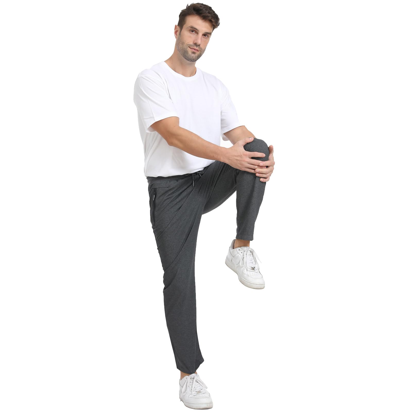 JustSun Jogging Homme Survetement Pantalons de Sport Coton Training Sportswear - fitnessterapy