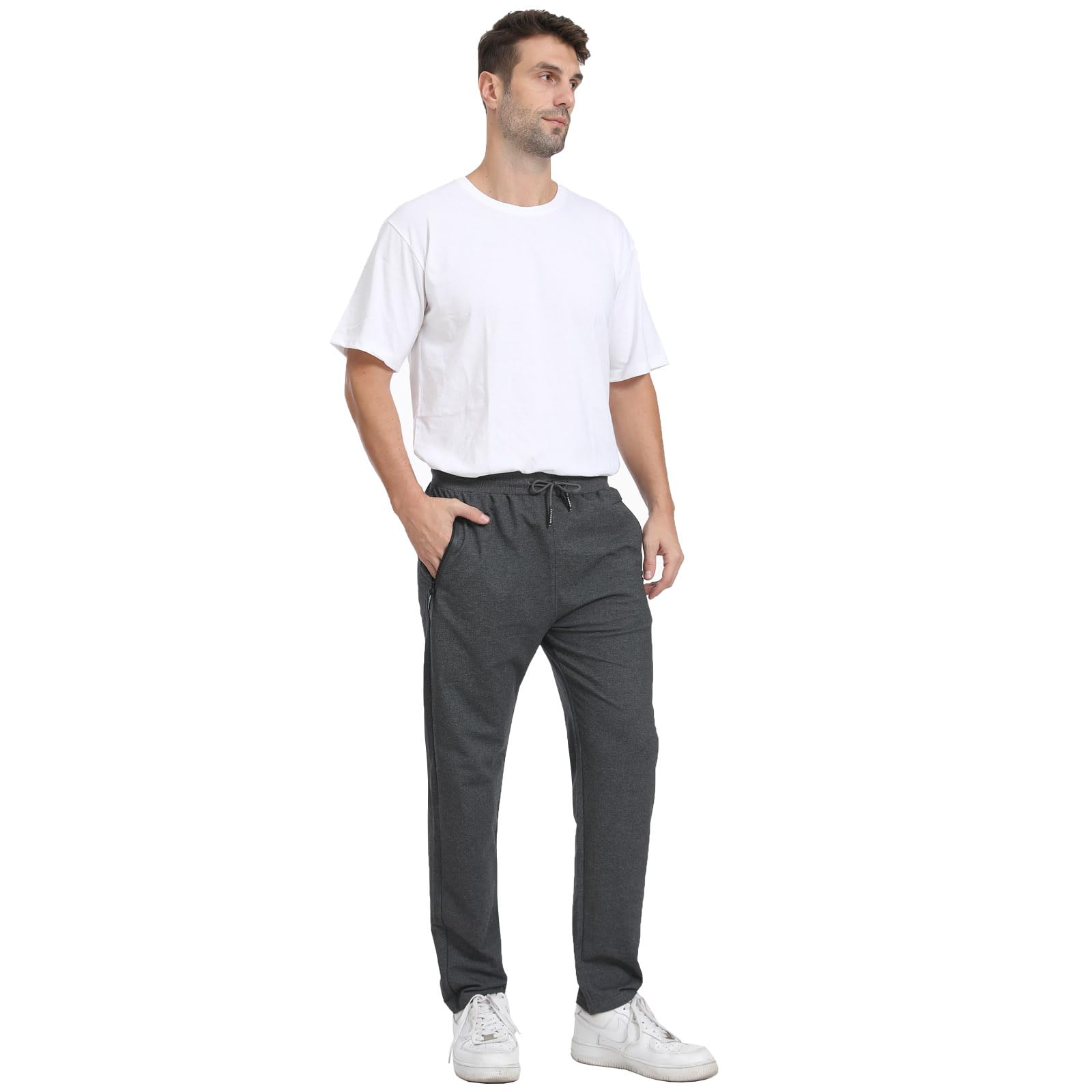 JustSun Jogging Homme Survetement Pantalons de Sport Coton Training Sportswear - fitnessterapy