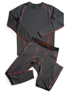 LAPASA Ensemble de sous - Vêtements Thermiques Homme Haut Manches Longues et Pantalon Sports & Activités Extérieures M53 - fitnessterapy