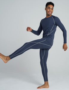 LAPASA Ensemble de sous - Vêtements Thermiques Homme Haut Manches Longues et Pantalon Sports & Activités Extérieures M53 - fitnessterapy