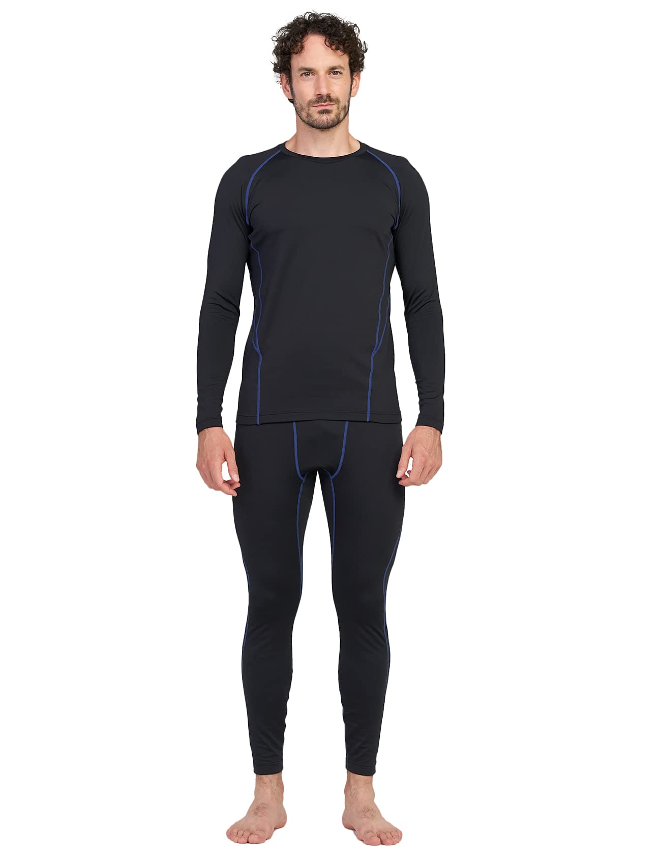 LAPASA Ensemble de sous - Vêtements Thermiques Homme Haut Manches Longues et Pantalon Sports & Activités Extérieures M53 - fitnessterapy