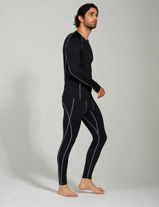 LAPASA Ensemble de sous - Vêtements Thermiques Homme Haut Manches Longues et Pantalon Sports & Activités Extérieures M53 - fitnessterapy