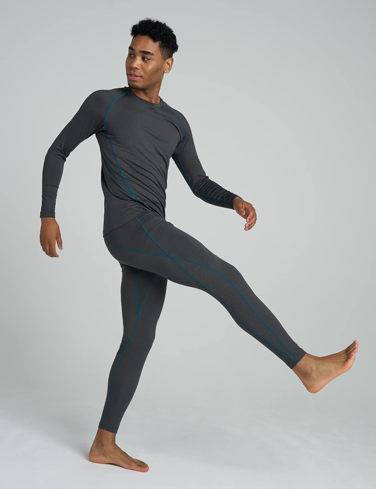LAPASA Ensemble de sous - Vêtements Thermiques Homme Haut Manches Longues et Pantalon Sports & Activités Extérieures M53 - fitnessterapy
