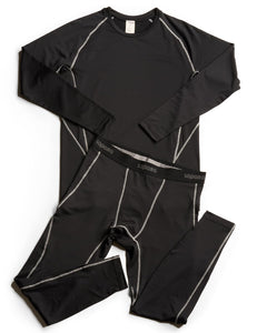 LAPASA Ensemble de sous - Vêtements Thermiques Homme Haut Manches Longues et Pantalon Sports & Activités Extérieures M53 - fitnessterapy