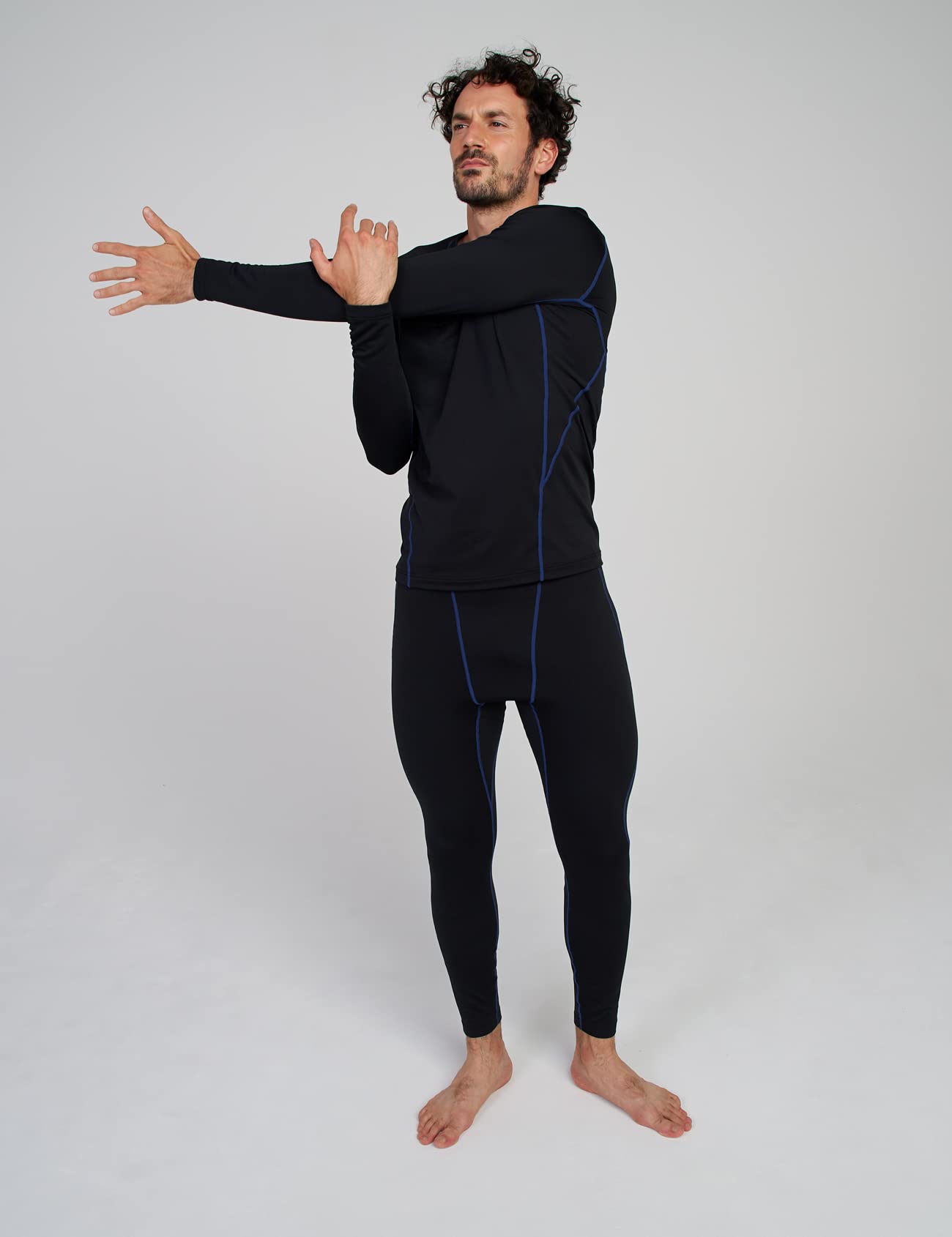 LAPASA Ensemble de sous - Vêtements Thermiques Homme Haut Manches Longues et Pantalon Sports & Activités Extérieures M53 - fitnessterapy