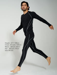 LAPASA Ensemble de sous - Vêtements Thermiques Homme Haut Manches Longues et Pantalon Sports & Activités Extérieures M53 - fitnessterapy