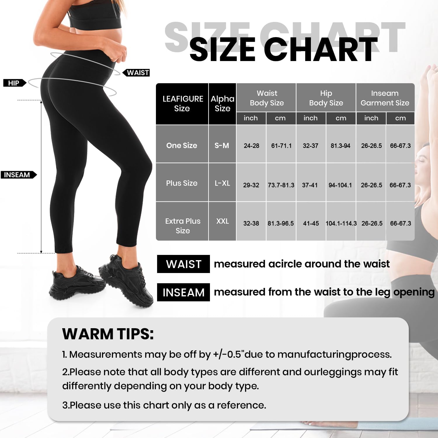 Leafigure Legging de Sport Femme Taille Haute, Noir Leggings Femme pour Sport et la Gym - fitnessterapy