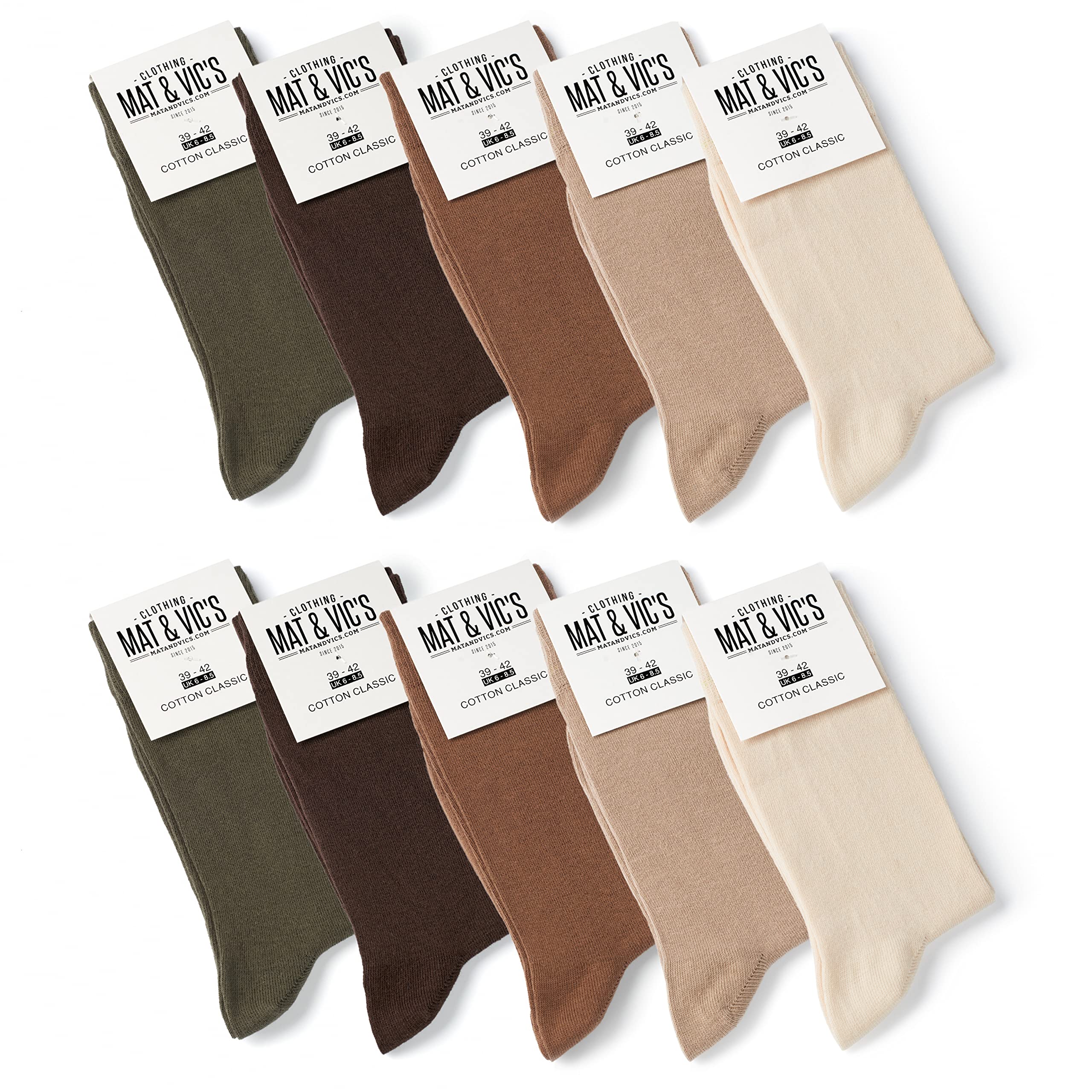 Lot de Chaussettes Homme Coton de Mat & Vic’s, 5 ou 10 paire Chaussette Homme Classiques Mens Socks Homme Confortables Respirantes OEKO - TEX 100 35 36 37 38 39 40 41 42 43 44 45 46 47 48 49 50 - fitnessterapy