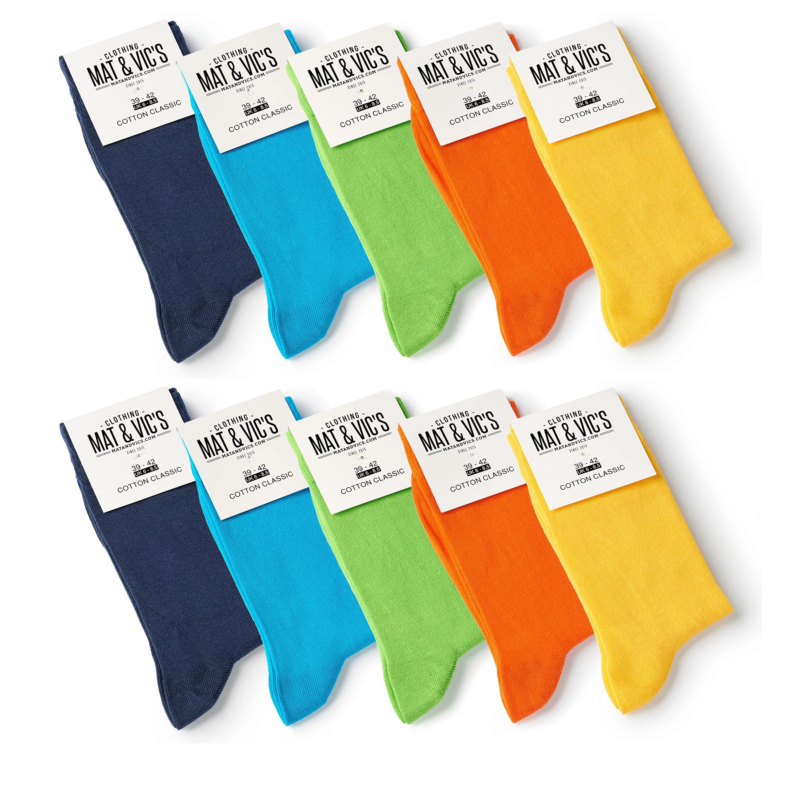 Lot de Chaussettes Homme Coton de Mat & Vic’s, 5 ou 10 paire Chaussette Homme Classiques Mens Socks Homme Confortables Respirantes OEKO - TEX 100 35 36 37 38 39 40 41 42 43 44 45 46 47 48 49 50 - fitnessterapy