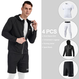 MEETYOO Tee Shirt Compression Homme, Legging Sport Short Fitness T Shirt Manches Courtes Collant Gym Running Vetement pour Jogging Musculation - fitnessterapy