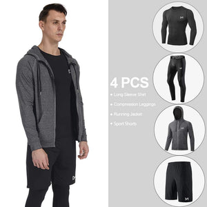 MEETYOO Tee Shirt Compression Homme, Legging Sport Short Fitness T Shirt Manches Courtes Collant Gym Running Vetement pour Jogging Musculation - fitnessterapy