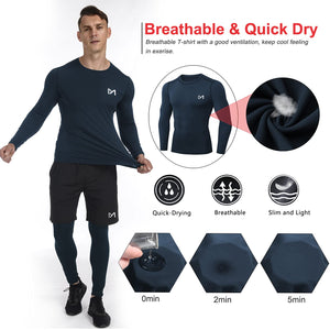 MEETYOO Tee Shirt Compression Homme, Legging Sport Short Fitness T Shirt Manches Courtes Collant Gym Running Vetement pour Jogging Musculation - fitnessterapy