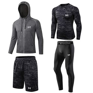 MEETYOO Tee Shirt Compression Homme, Legging Sport Short Fitness T Shirt Manches Courtes Collant Gym Running Vetement pour Jogging Musculation - fitnessterapy