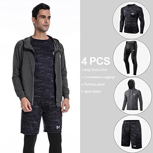 MEETYOO Tee Shirt Compression Homme, Legging Sport Short Fitness T Shirt Manches Courtes Collant Gym Running Vetement pour Jogging Musculation - fitnessterapy