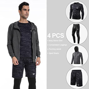MEETYOO Tee Shirt Compression Homme, Legging Sport Short Fitness T Shirt Manches Courtes Collant Gym Running Vetement pour Jogging Musculation - fitnessterapy