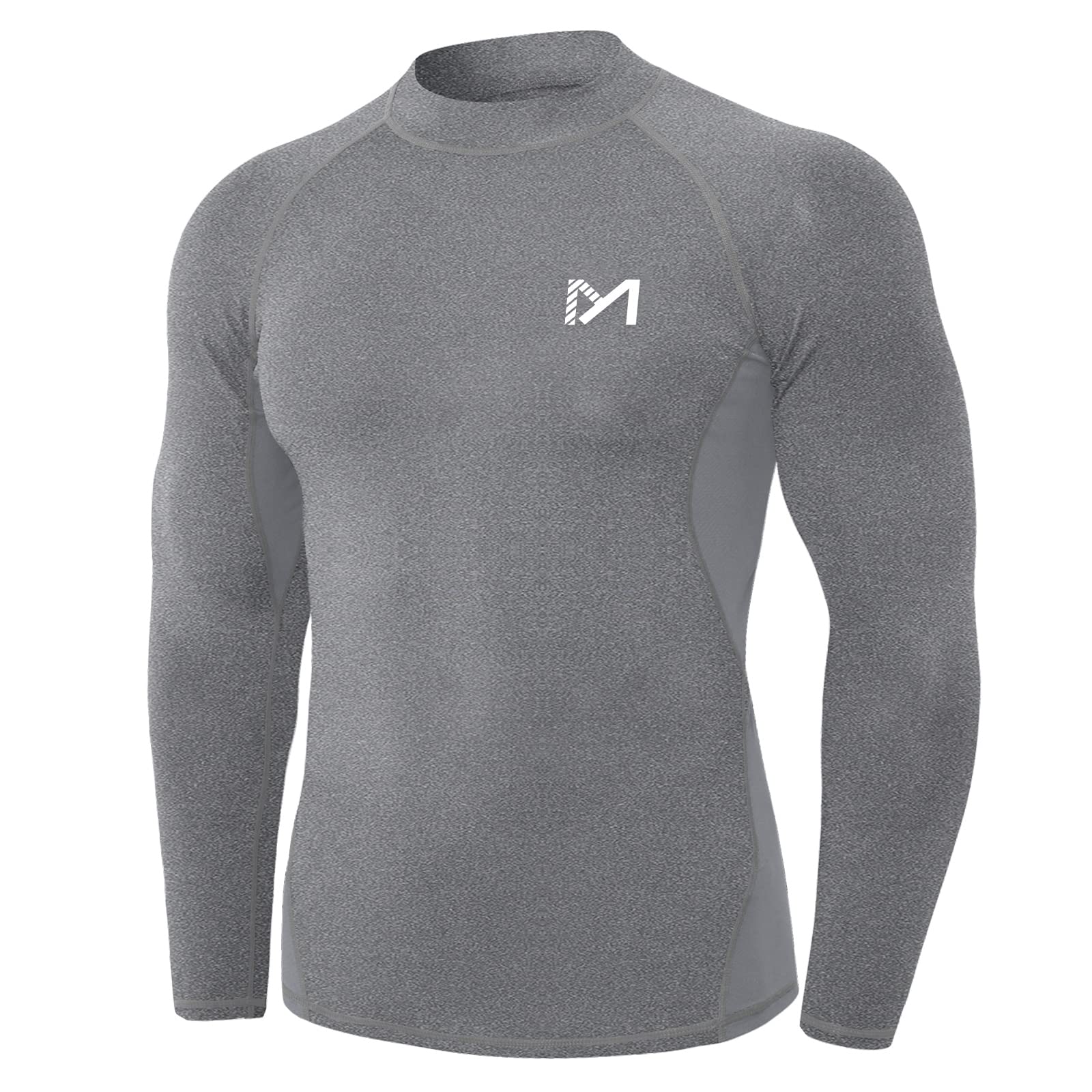 MEETYOO Tee Shirt Compression Homme Manche Longue, Baselayer Maillot Running Vetement Fitness pour Sports Jogging Musculation - fitnessterapy
