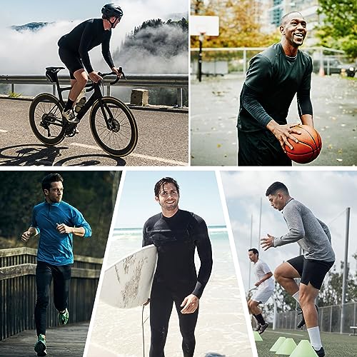 MEETYOO Tee Shirt Compression Homme Manche Longue, Baselayer Maillot Running Vetement Fitness pour Sports Jogging Musculation - fitnessterapy