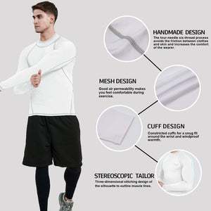 MEETYOO Tee Shirt Compression Homme Manche Longue, Baselayer Maillot Running Vetement Fitness pour Sports Jogging Musculation - fitnessterapy