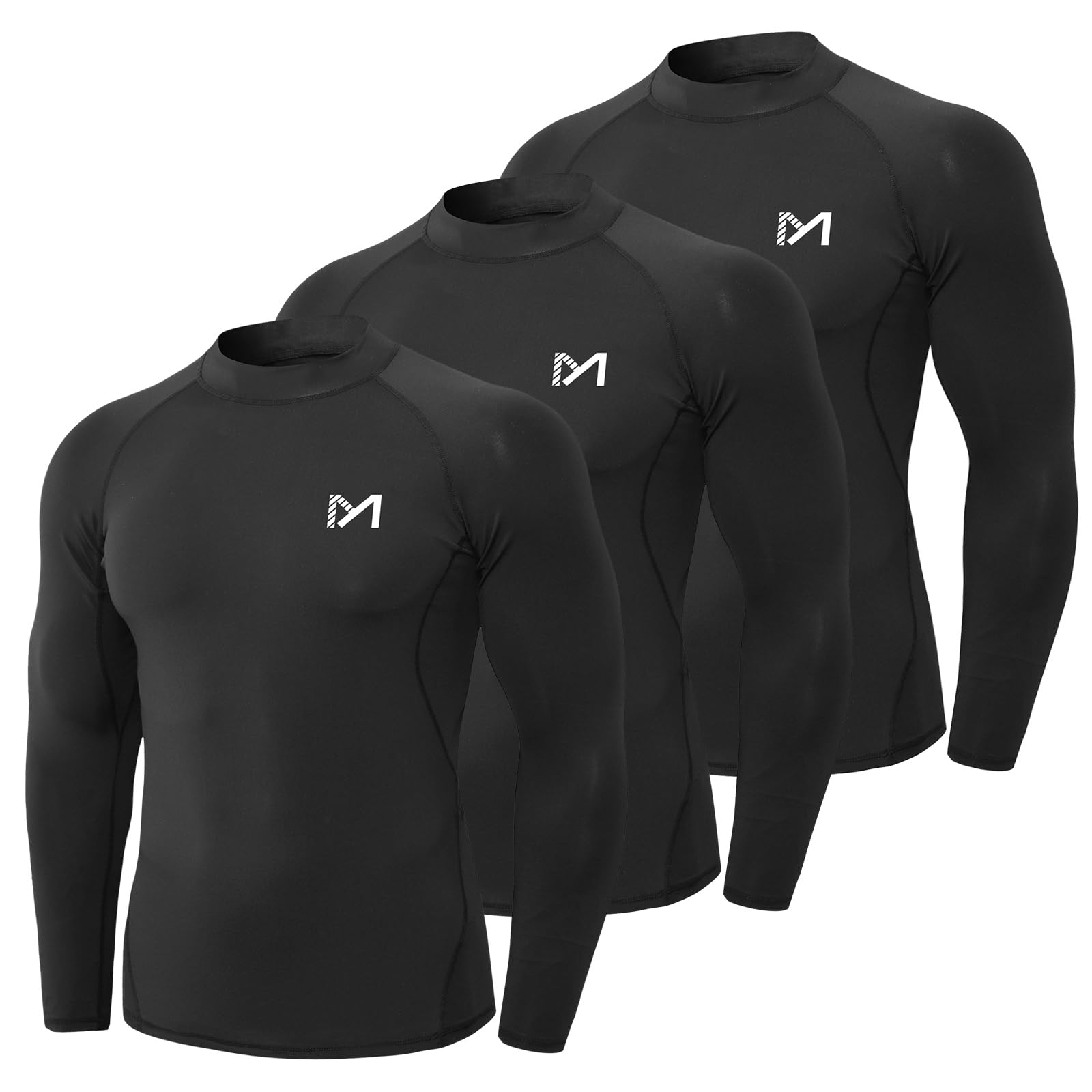 MEETYOO Tee Shirt Compression Homme Manche Longue, Baselayer Maillot Running Vetement Fitness pour Sports Jogging Musculation - fitnessterapy