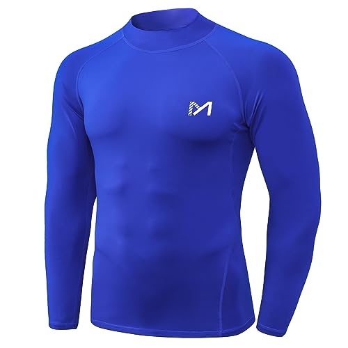 MEETYOO Tee Shirt Compression Homme Manche Longue, Baselayer Maillot Running Vetement Fitness pour Sports Jogging Musculation - fitnessterapy