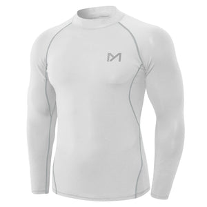 MEETYOO Tee Shirt Compression Homme Manche Longue, Baselayer Maillot Running Vetement Fitness pour Sports Jogging Musculation - fitnessterapy